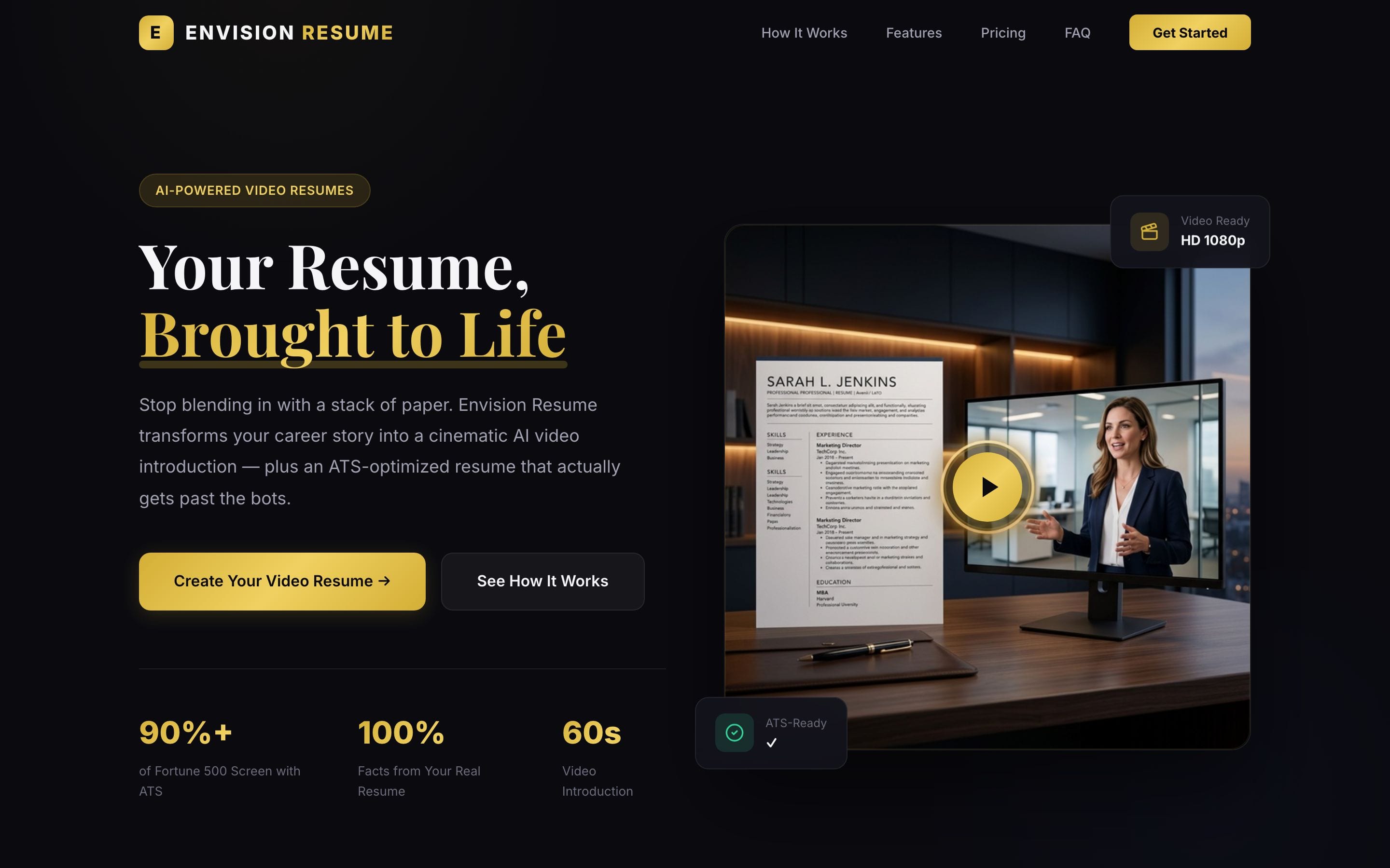 Envision Resume — live product